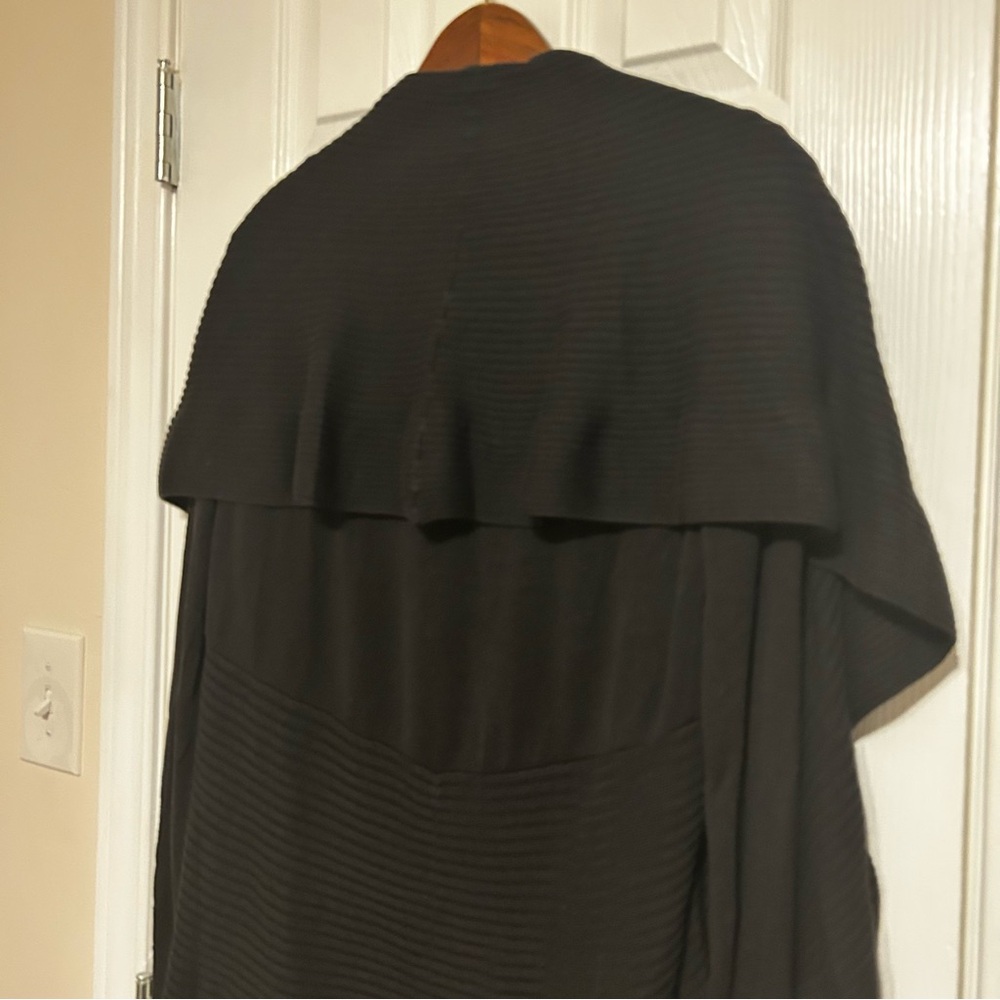 WHBM Black Ruffle Open Front Cardigan Medium - Picture 9 of 12